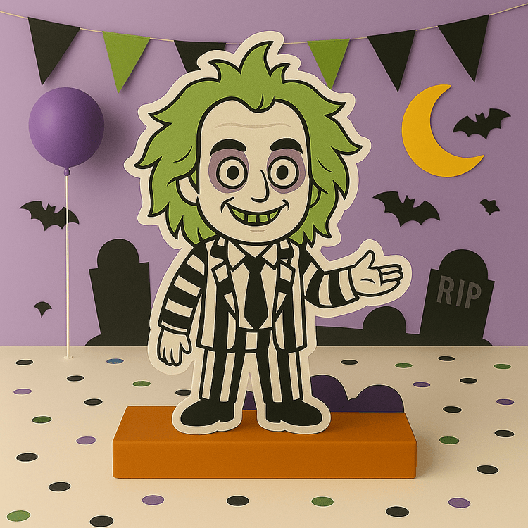 Beetlejuice birthday decorations – cake toppers, cutouts & party centerpieces