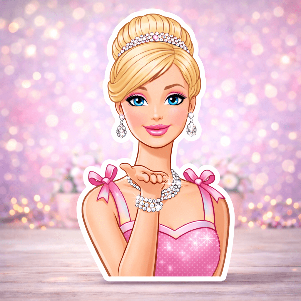 Barbie birthday decorations doll cutout