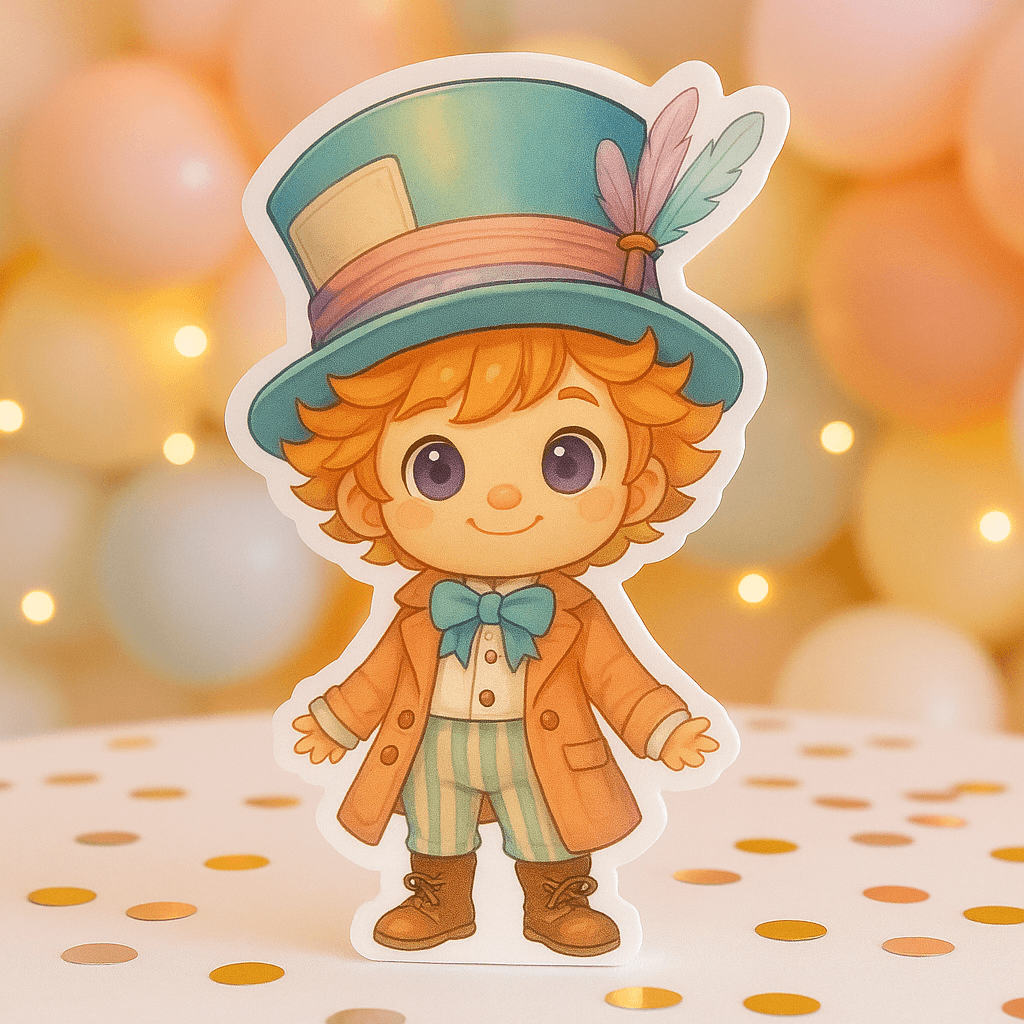 Mad Hatter Alice in Wonderland tea party decorations foam cutout