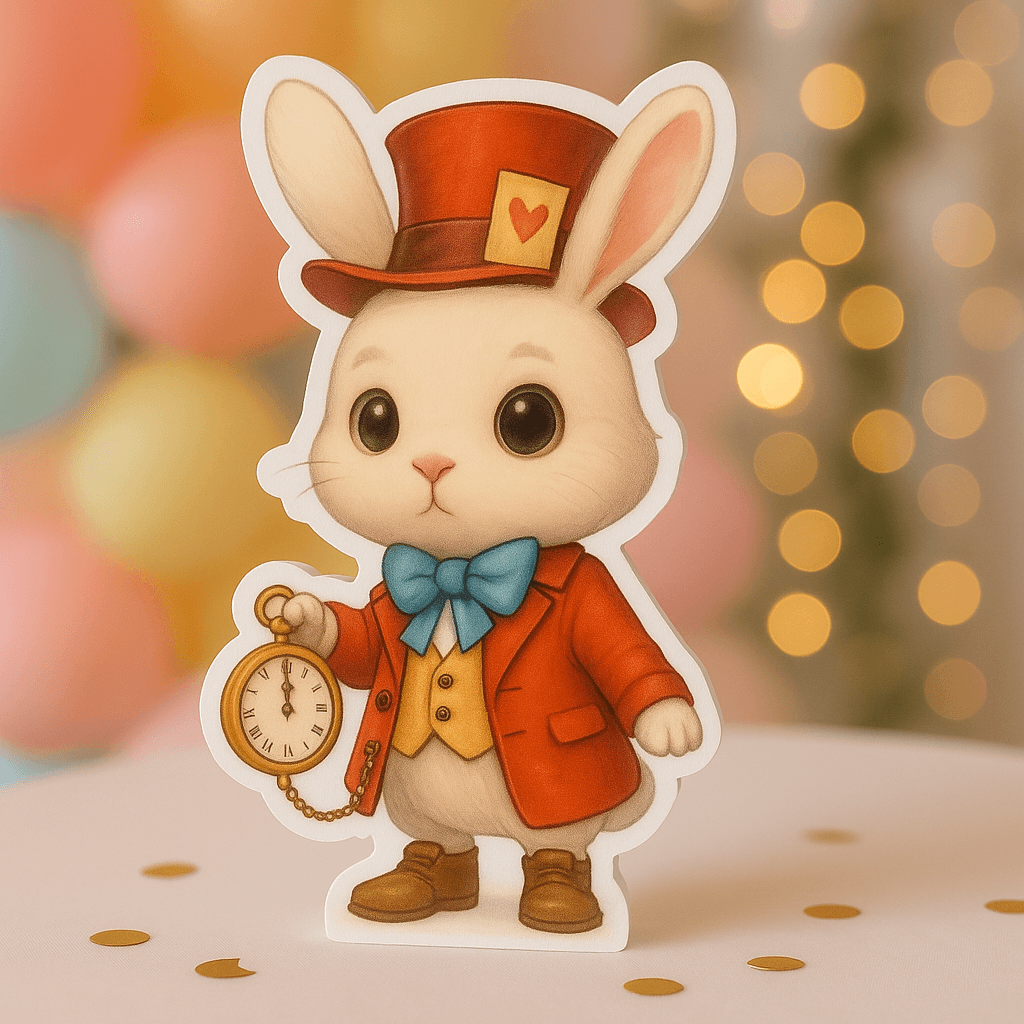 White Rabbit Alice in Wonderland party decorations foam cutout