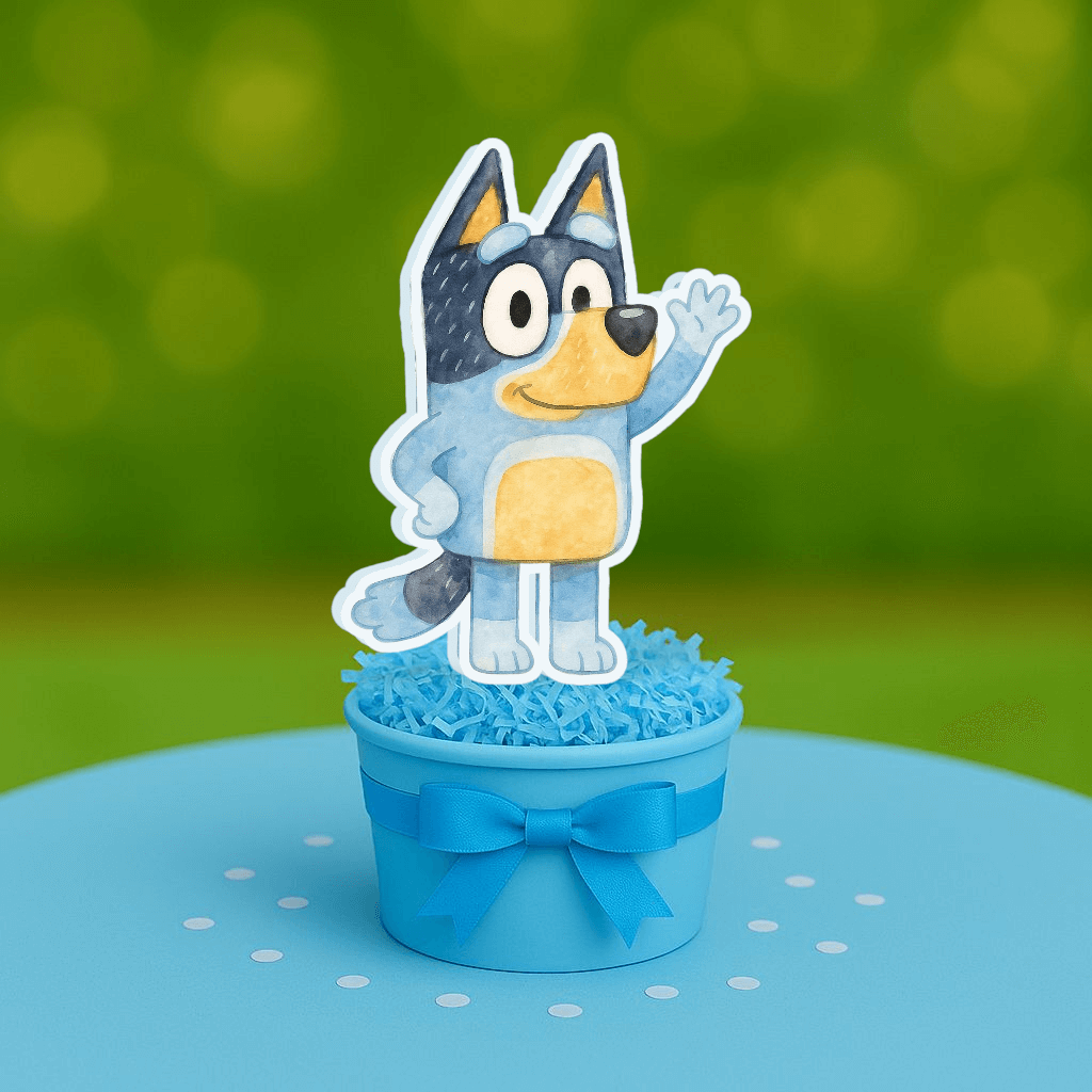 Bluey dad Bandit cutout for cake topper or centerpiece