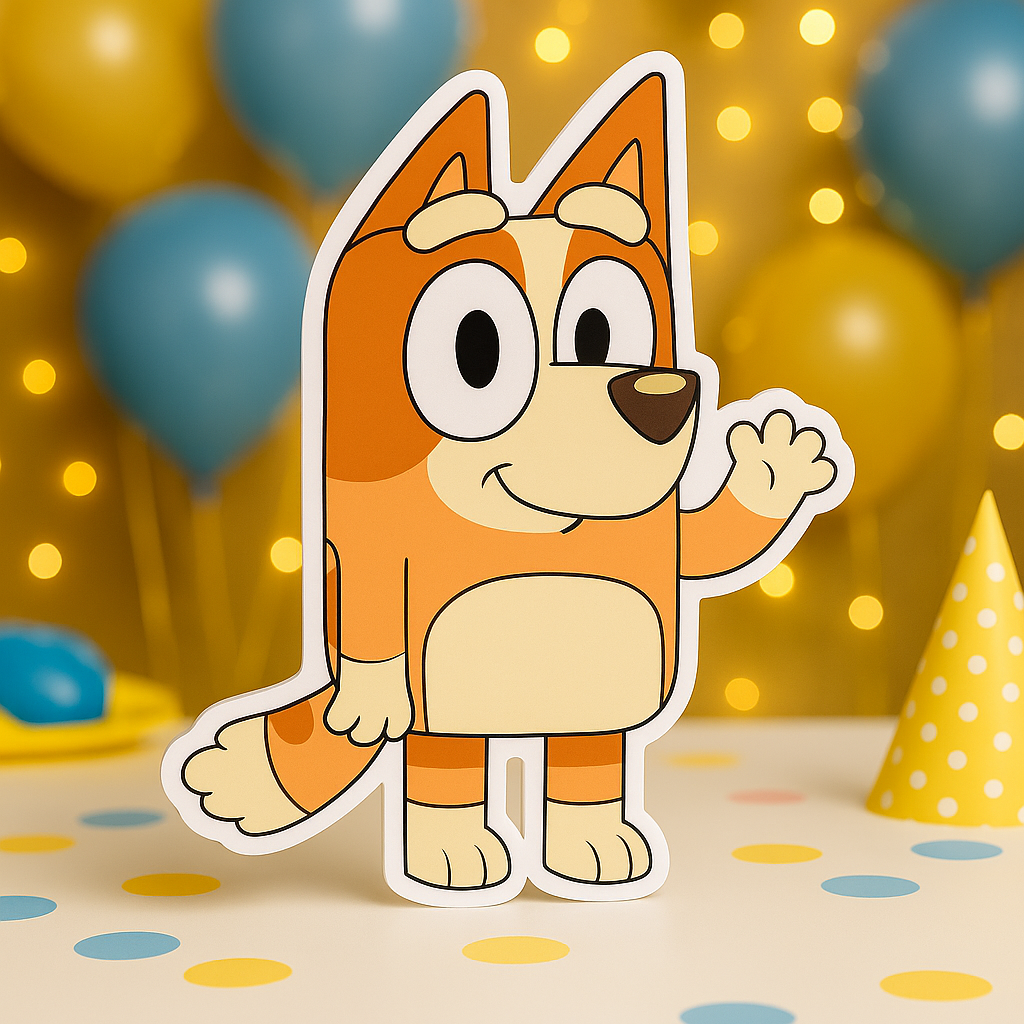 Bingo Bluey birthday centerpiece foam cutout party decoration for kids