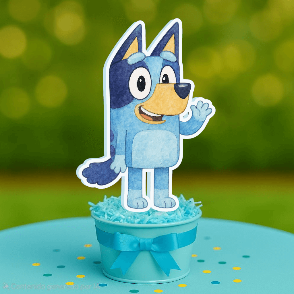 Bluey birthday decorations foam cutout centerpiece
