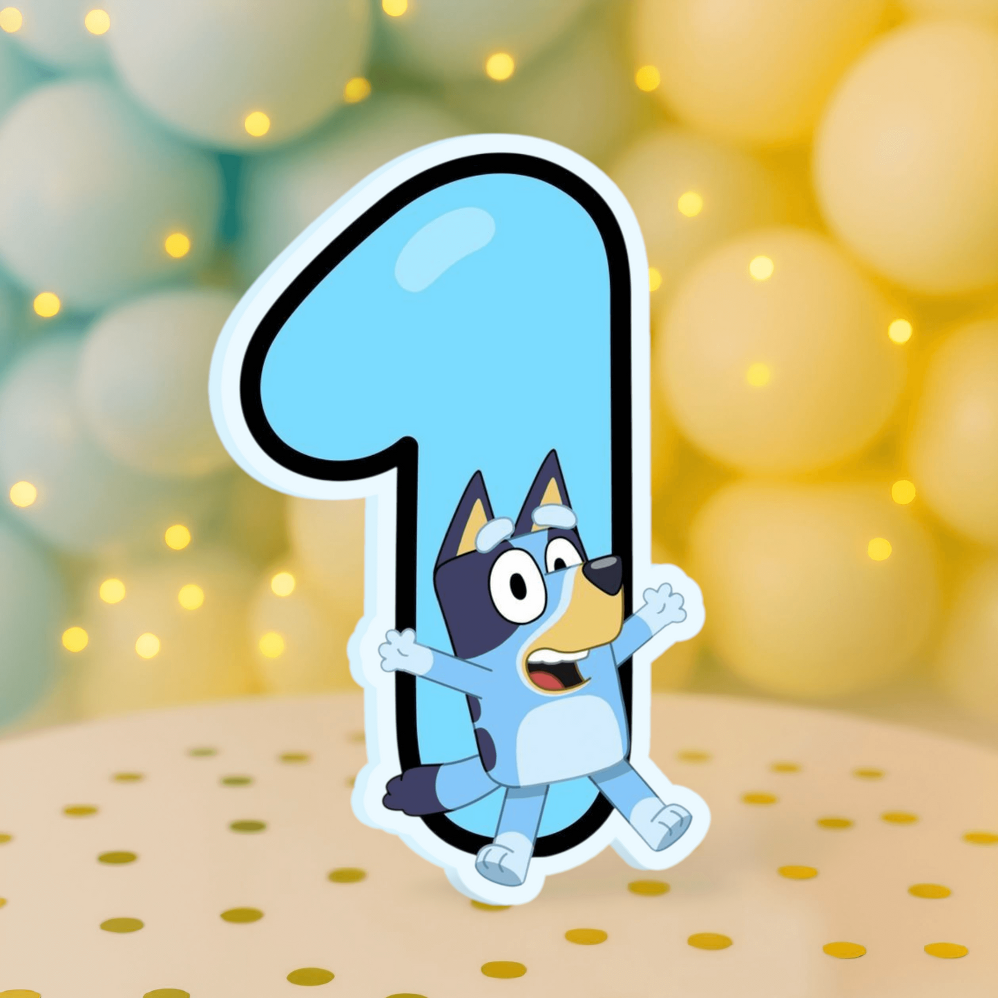 Bluey birthday number decorations foam centerpiece