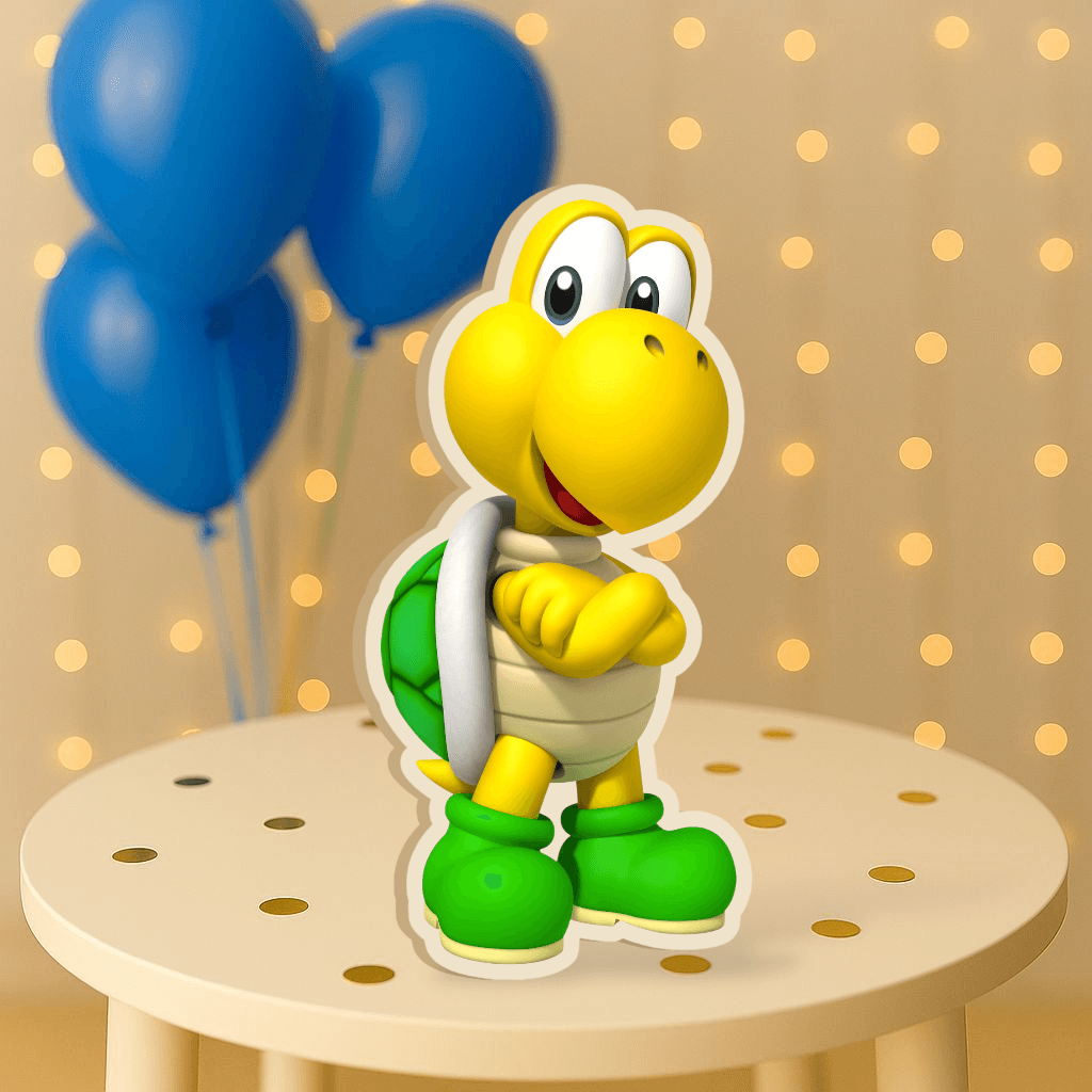 Koopa Troopa centerpiece cutout Mario Bros birthday parties decoration
