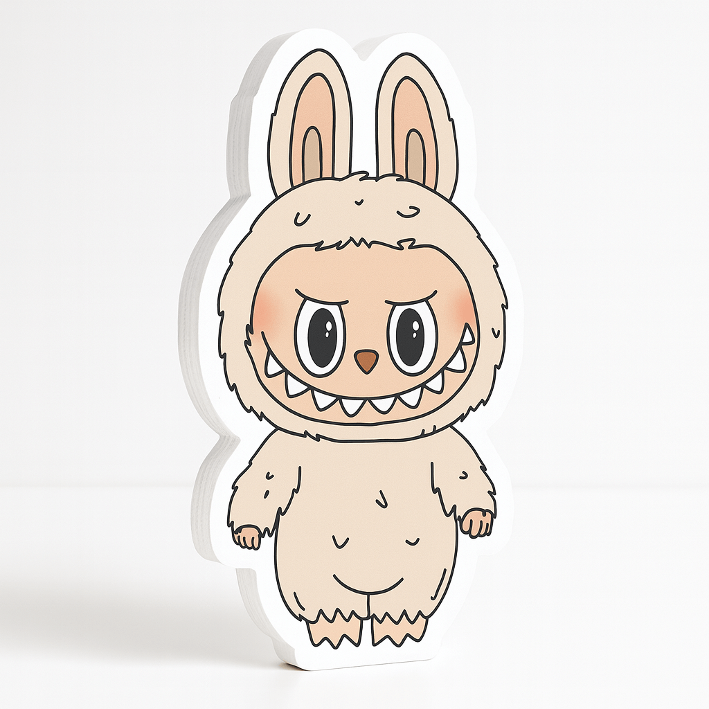 Labubu personalized tags and cutouts for birthday centerpieces