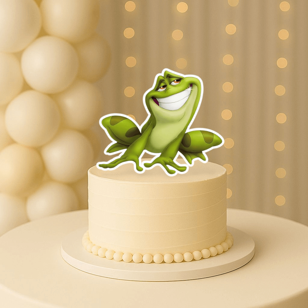 Prince Naveen frog cake topper from The Princess and the Frog for birthday party decorations