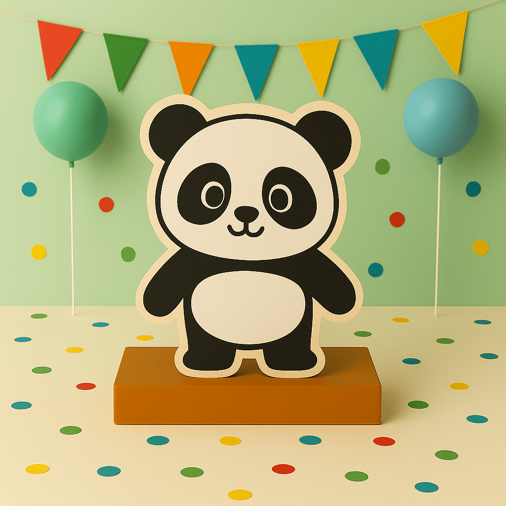 Handmade Panda Bear birthday decorations and panda themed party supplies for kids