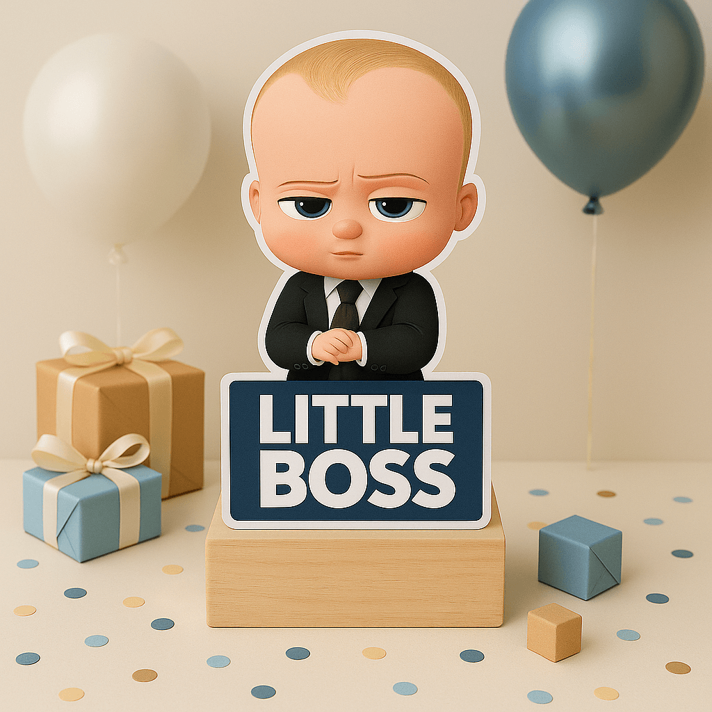 Baby Boss birthday decorations and Jefe en Pañales party supplies for kids’ birthday celebrations.