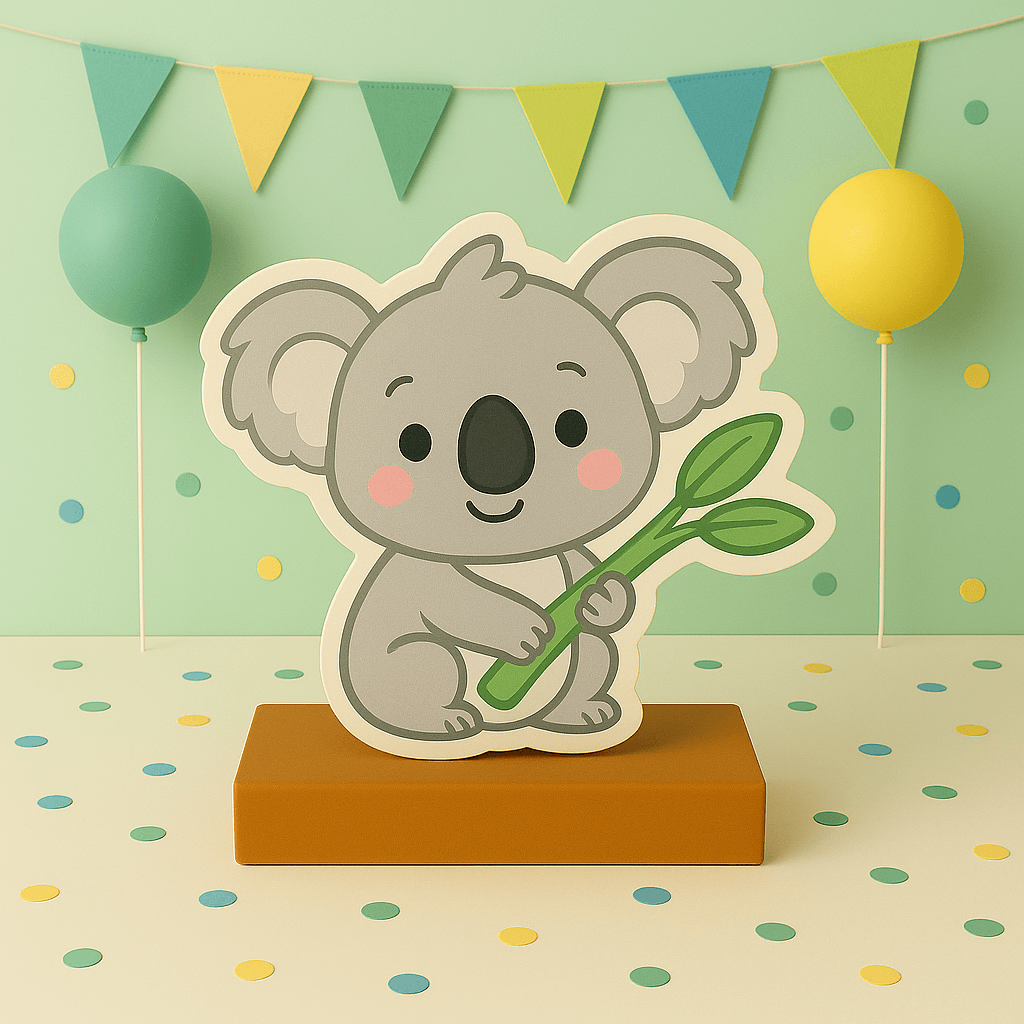 Handmade Koala Bear birthday decorations and koala themed party supplies for kids