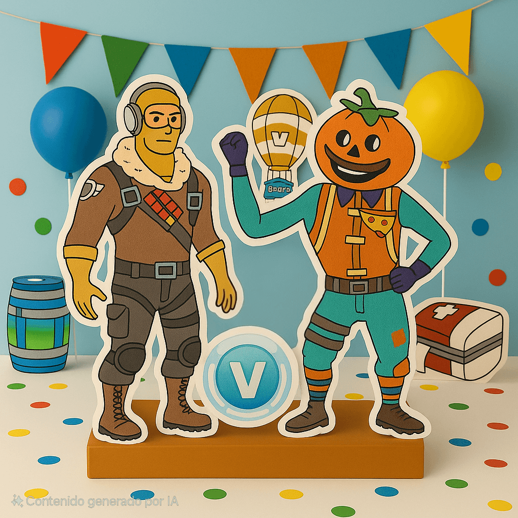 Fortnite birthday decorations and party supplies – cutouts, toppers & centerpieces
