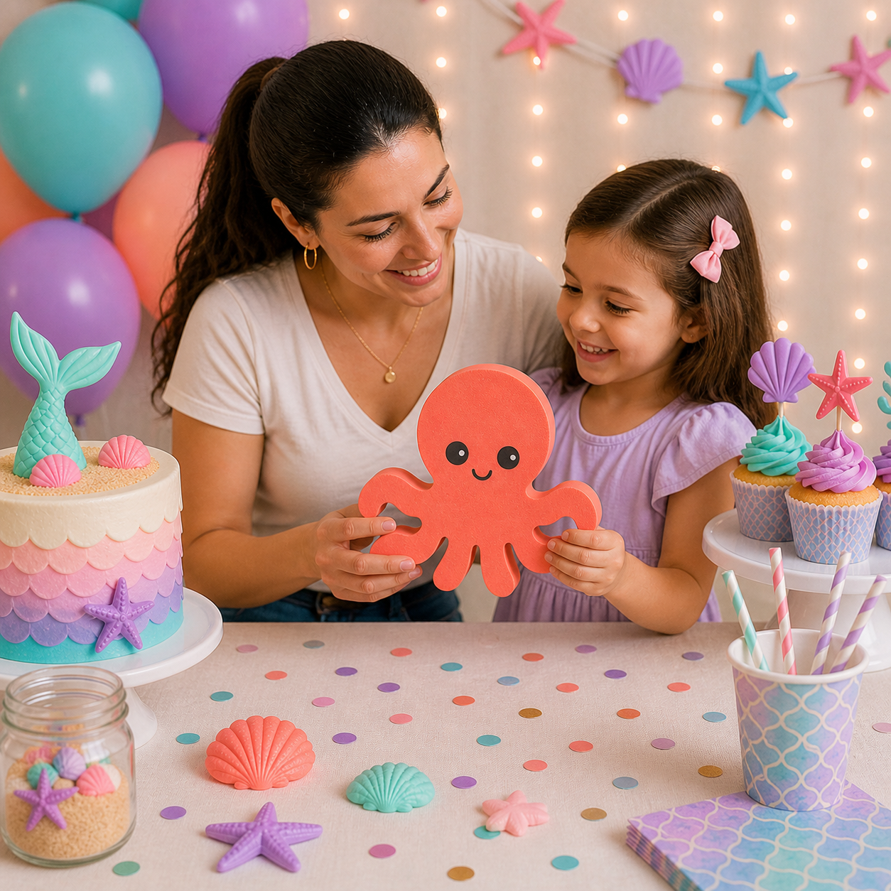 Nautical Octopus Centerpiece – Handmade Foam Party Decoration