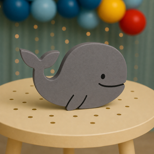 Whale Nautical Centerpiece – Handmade Foam Birthday Decoration