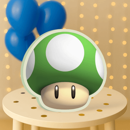 1-Up Mushroom centerpiece cutout Super Mario Bros birthday supplies
