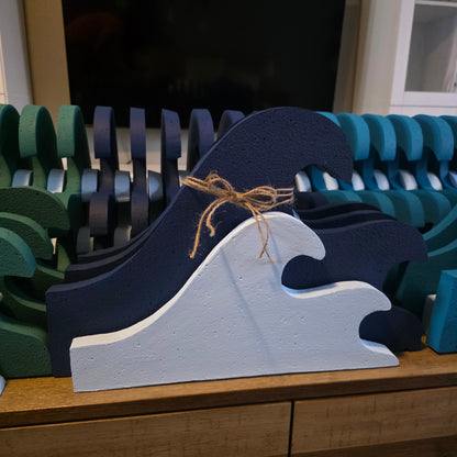 Nautical Wave Centerpiece – Handmade Foam Ocean Party Decoration