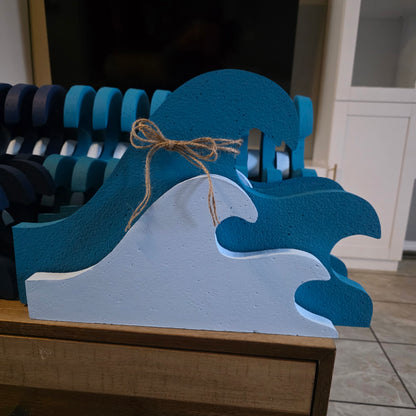 Nautical Wave Centerpiece – Handmade Foam Ocean Party Decoration