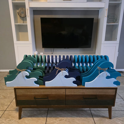Nautical Wave Centerpiece – Handmade Foam Ocean Party Decoration