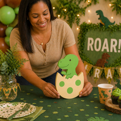 Dinosaur Egg Centerpiece Foam Cutout – Dinosaur Birthday Decoration