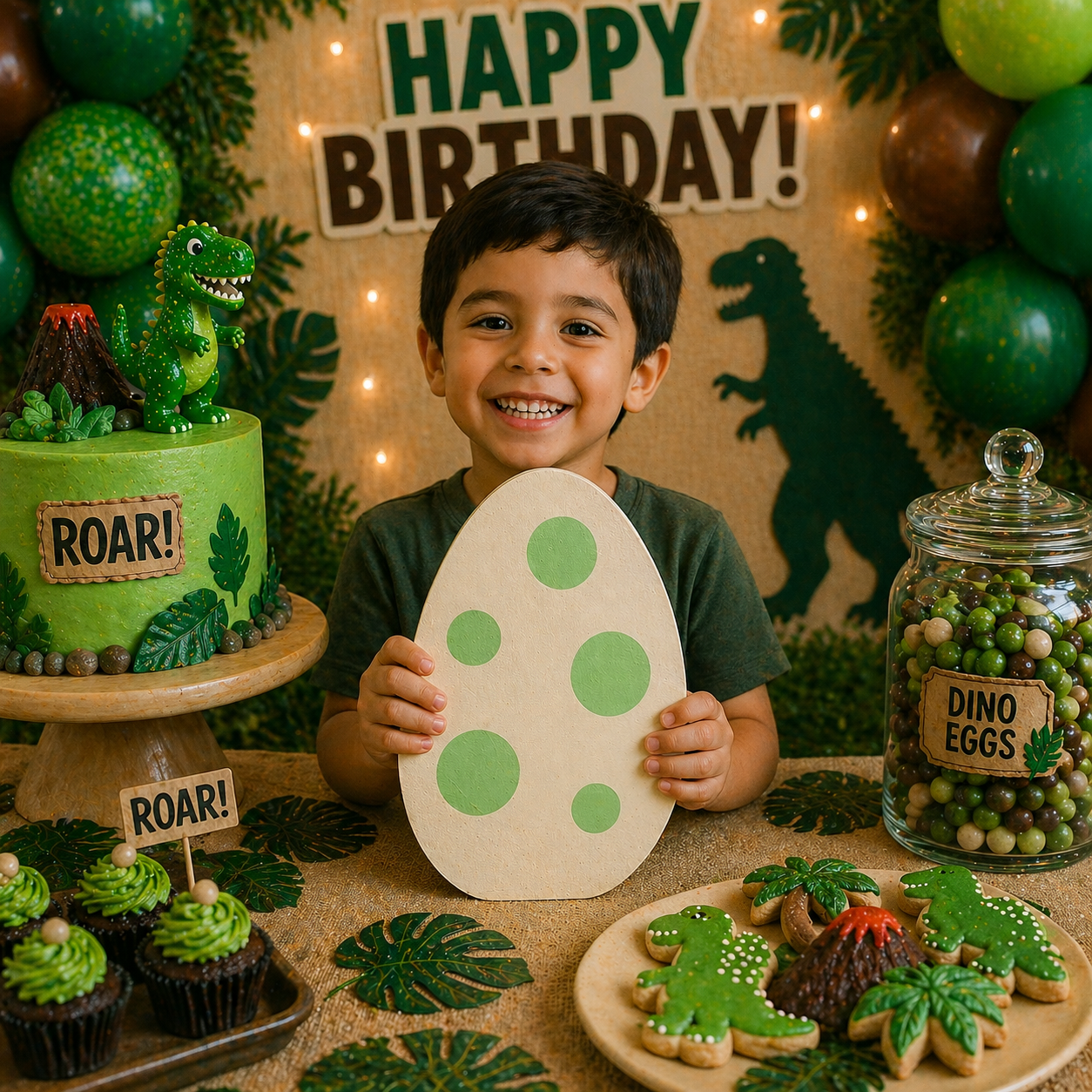 Dinosaur Egg Centerpiece | Foam Dinosaur Birthday Decoration