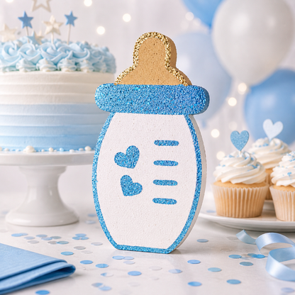 Glitter Baby Shower Centerpiece – Baby Bottle Table Décor