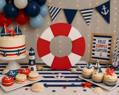 Nautical Lifesaver Centerpiece – Nautical Party Decorations