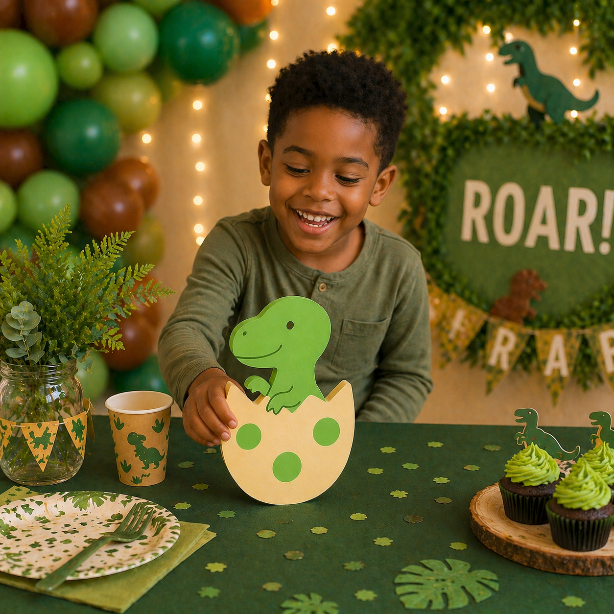 Dinosaur Egg Centerpiece Foam Cutout – Dinosaur Birthday Decoration