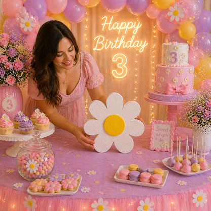 Daisy Centerpiece – Handmade Flower Birthday Party Decoration