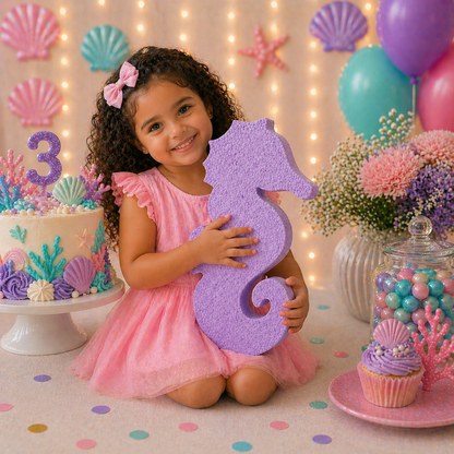 Under the Sea Seahorse Centerpiece – Handmade Foam Cutout Decoration