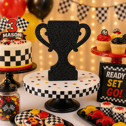 Race Car Trophy Centerpiece | Handmade Racing Party Décor