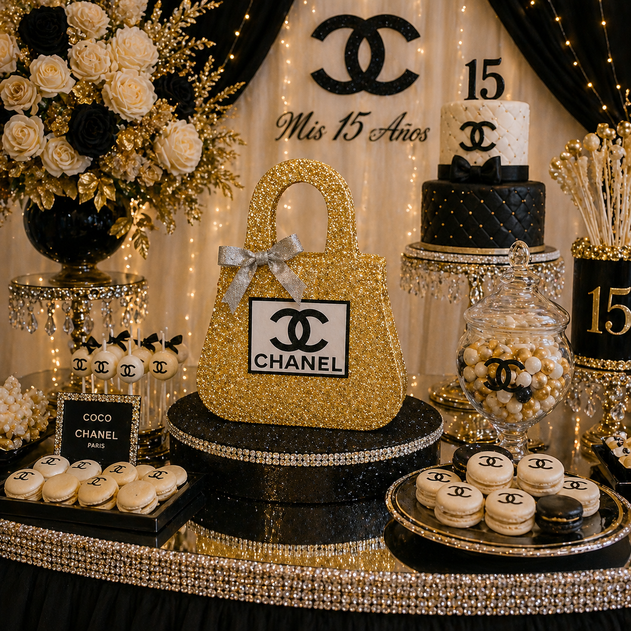 Chanel Purse Birthday Decorations – Glam Centerpiece