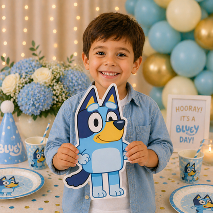 Bluey Party Foam Cutout | Handmade Bluey Birthday Decorations