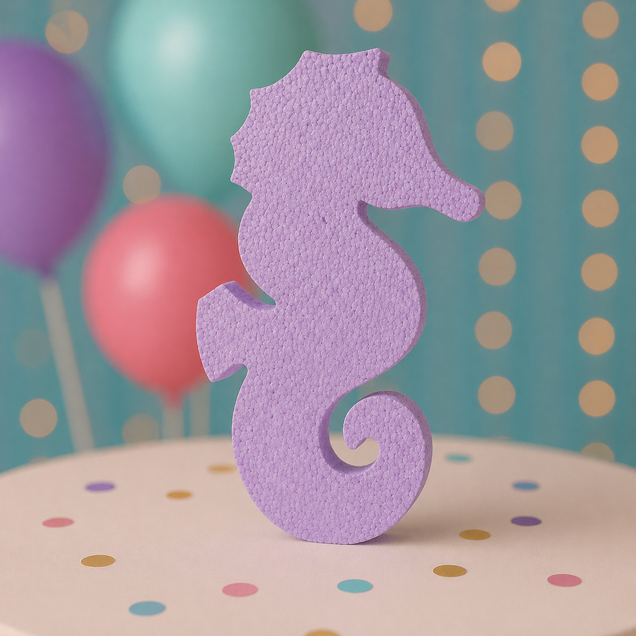 Under the Sea Seahorse Centerpiece – Handmade Foam Cutout Decoration