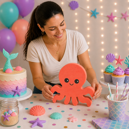 Nautical Octopus Centerpiece – Handmade Foam Party Decoration