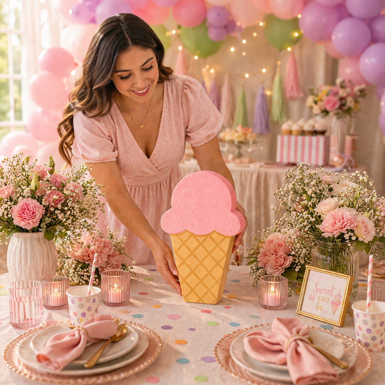 Foam Ice Cream Centerpiece – Ice Cream Party Decorations