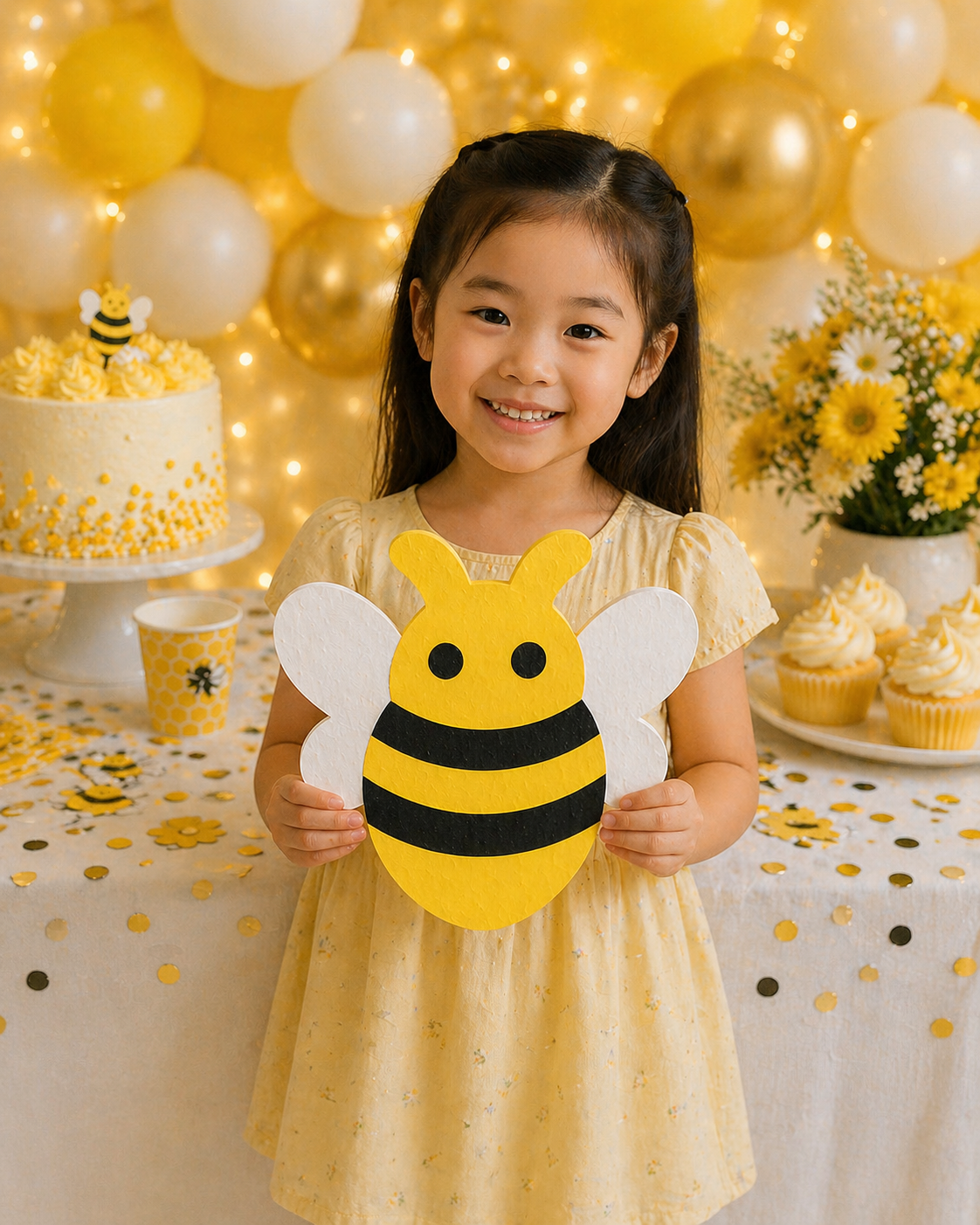 Bee Party Decorations – Foam Bee Cutout Centerpiece