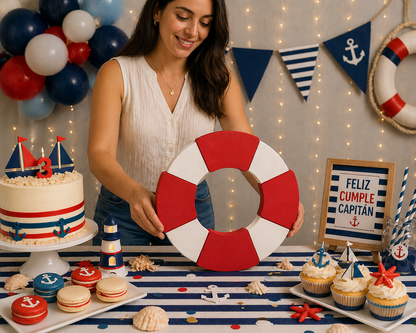 Nautical Lifesaver Centerpiece – Nautical Party Decorations
