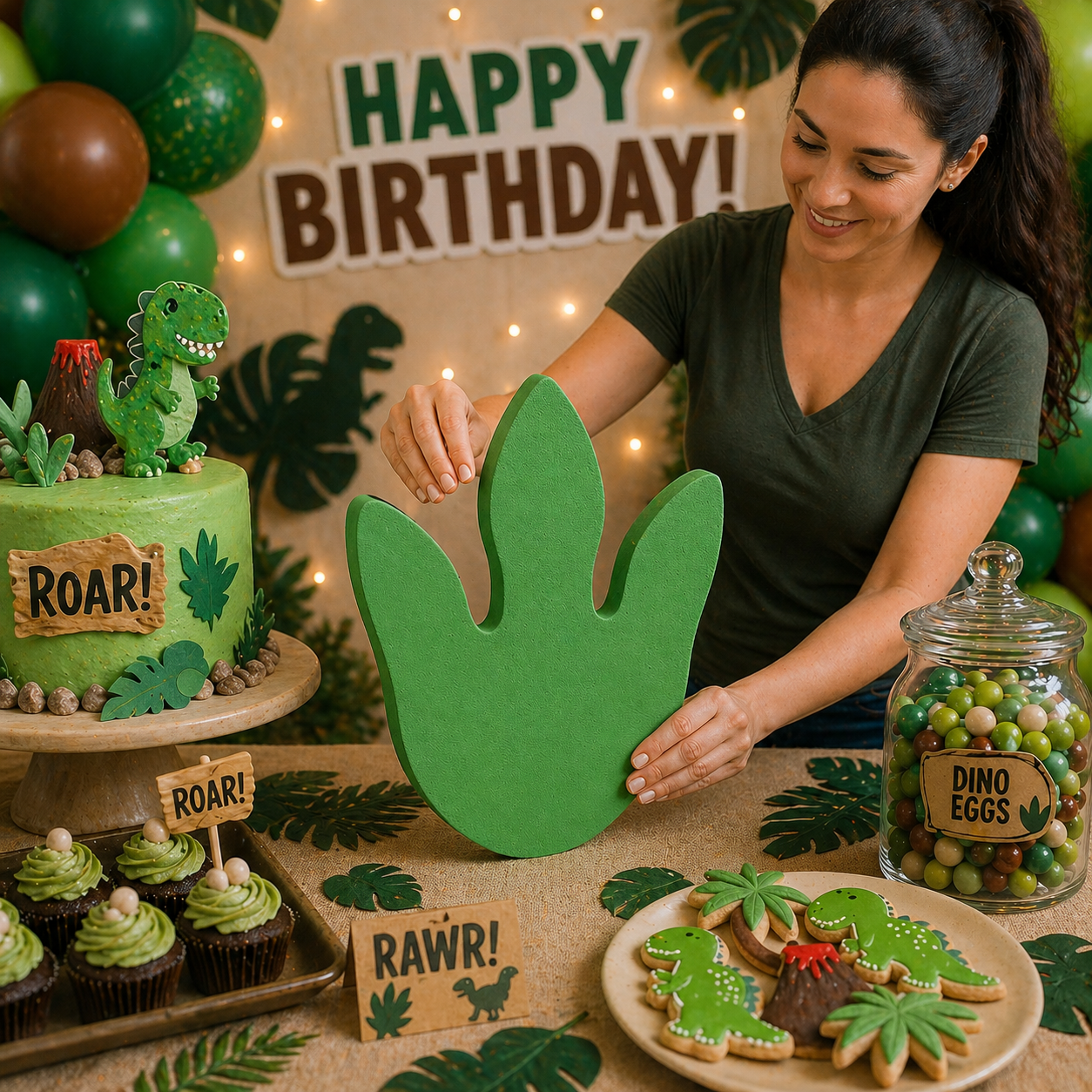 Dinosaur Paw Centerpiece | Foam Dinosaur Party Decoration