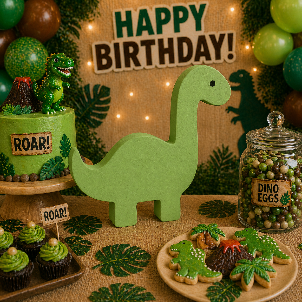 Dinosaur Birthday Centerpieces | Foam Dinosaur Figures for Party