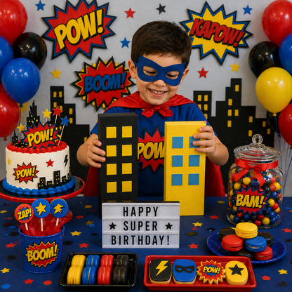 Superhero Building Centerpiece – City Skyline Party Decoration