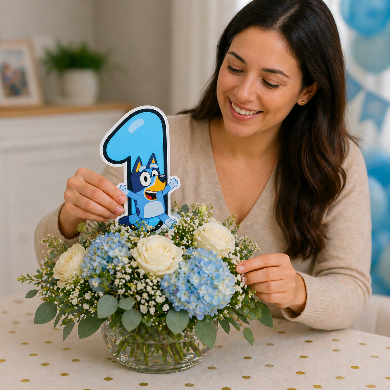 Bluey Birthday Number Cutouts | Bluey Party Decorations & Foam Centerpieces