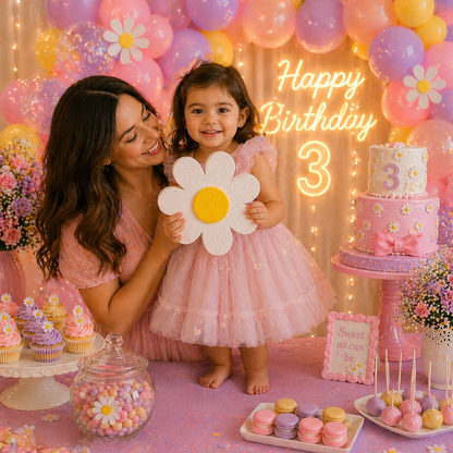 Daisy Centerpiece – Handmade Flower Birthday Party Decoration