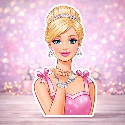 Barbie birthday decorations doll cutout