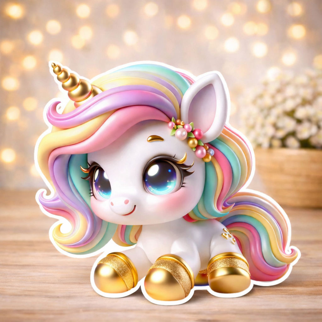  2unicorn cutouts centerpiece for birthday party decorations