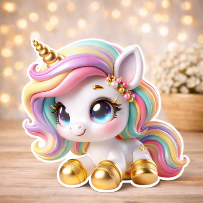  2unicorn cutouts centerpiece for birthday party decorations