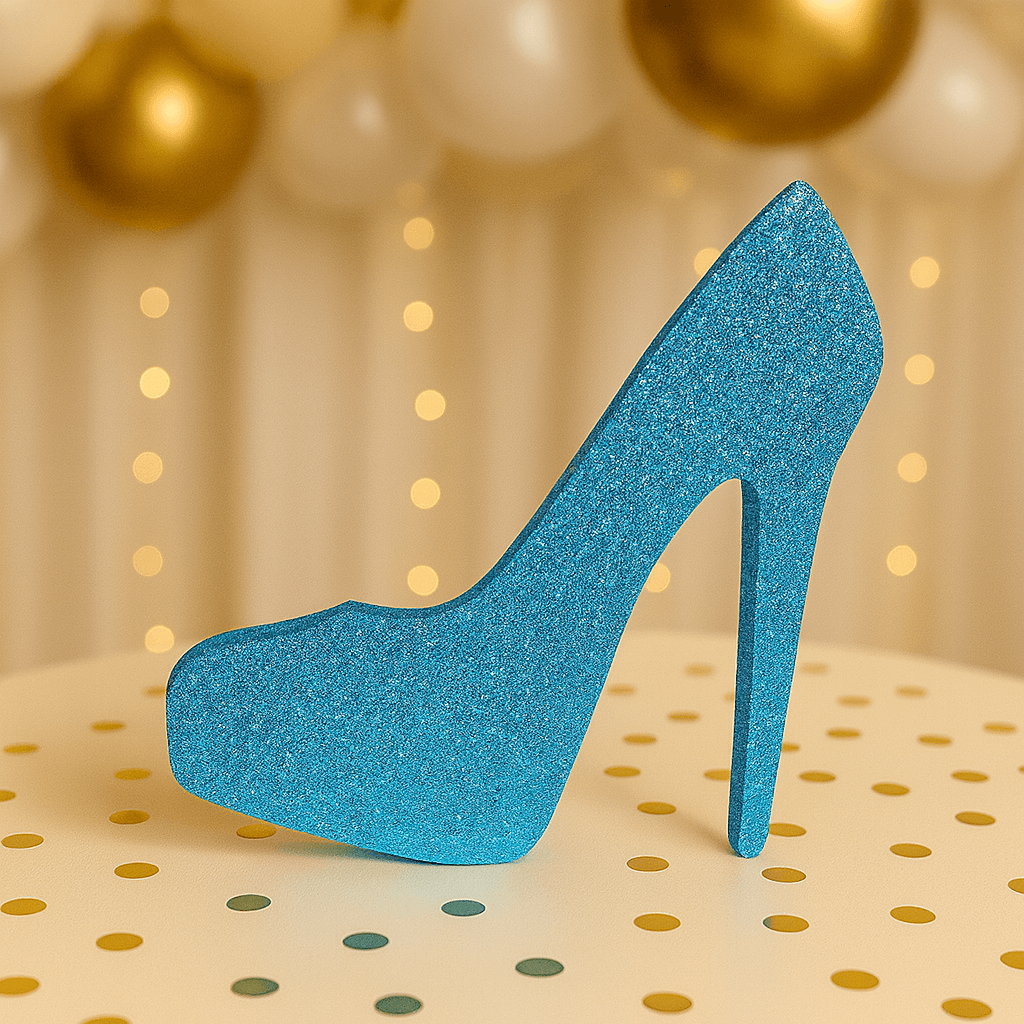 High Heel Centerpiece Glitter | Glam & Girly Party Decoration