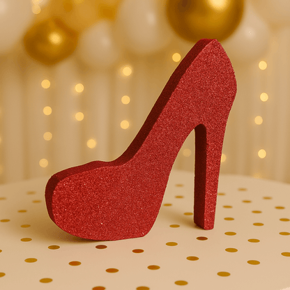 High Heel Centerpiece Glitter | Glam & Girly Party Decoration