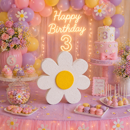 Daisy Centerpiece – Handmade Flower Birthday Party Decoration