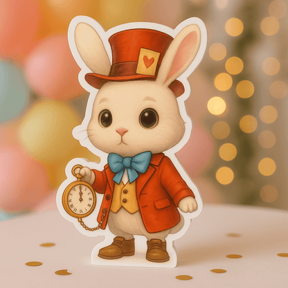 White Rabbit Alice in Wonderland party decorations foam cutout