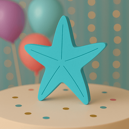 aqua Foam starfish cutout for mermaid and ocean themed birthday party decorations