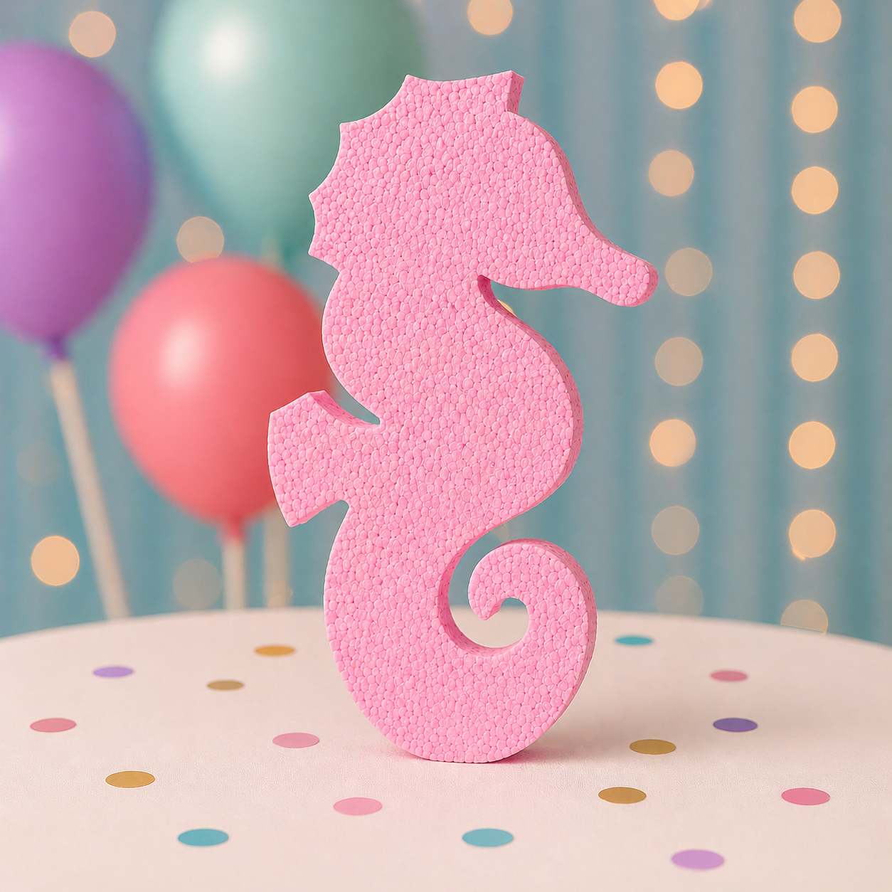 Under the Sea Seahorse Centerpiece – Handmade Foam Cutout Decoration